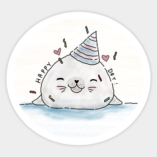 Happy Party Seal Sticker